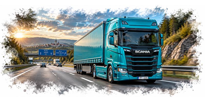 Motiv Kamion Scania na dálnici