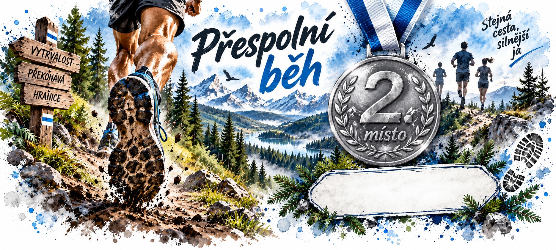 Motiv Přespolní běh - Cena za 2. místo