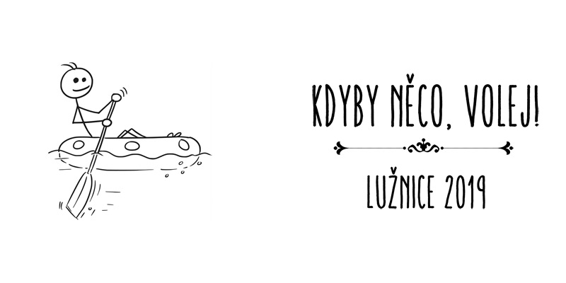 Motiv Kreslený panáček na raftu