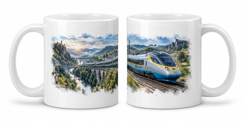 Náhled hrnku s motivem Vlak Pendolino